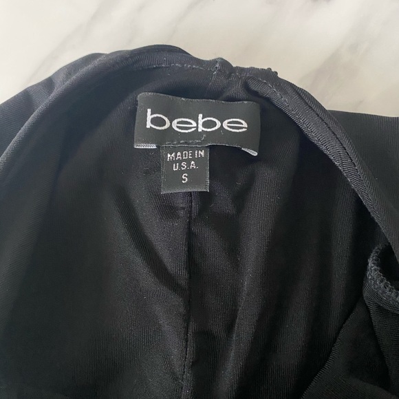 Bebe Strapless Draped Open-Back Mini Dress - Picture 4 of 4